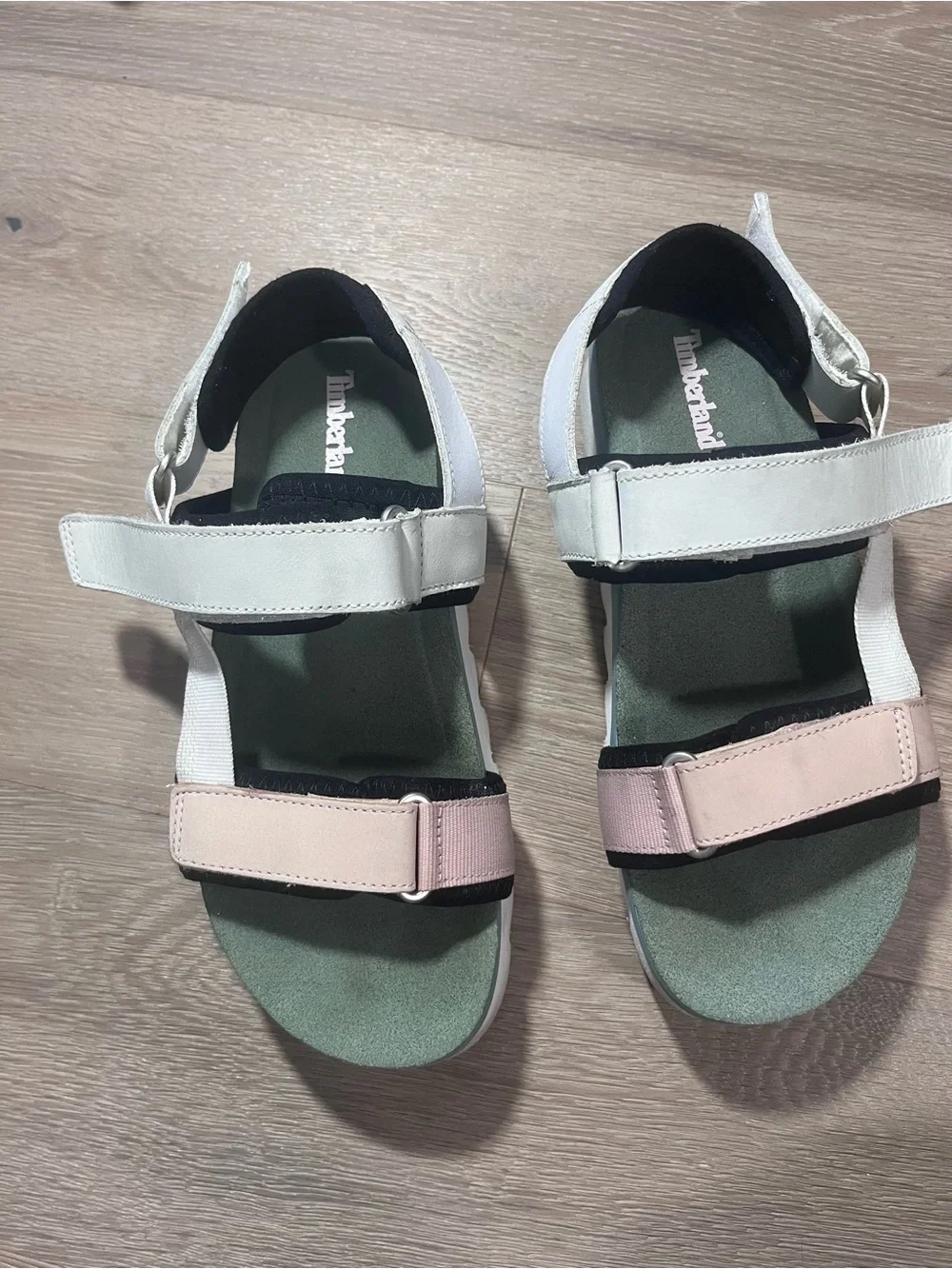Timberland Santa Monica Sunrise Sporty Sandals Pastel Pink Green White Size 8.5